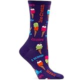 Hot Sox Women's Ice Cream Scoops Crew Socks