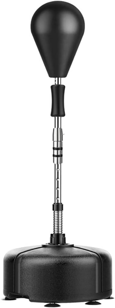 Speed Punching Bag Boxing Bag with Stand, Adjustable Freestanding Punching Bags Speed Ball, Reflex Punching Bag for Teenagers and Adults, Exercise Release Stress Lose Weight (Color : Black)