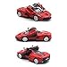 LW Modern Cars Style 1:32 Sports Cars Scale Diecast Car Model Collection Light&Sound (Red)