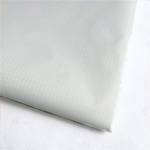 10 Yards Pack(360"x59") Waterproof Ripstop Nylon Fabric Light Weight PU Coated Kite Material (White)
