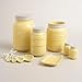 Mason Jar Utensil Holder Ceramic - Yellow