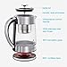 Electric Tea Kettle, FEBOTE 2 in 1 Glass Kettle Teapot with Infuser, 1500W-1.7L (BPA-Free) Water Heater Variable Temperature Control, Stainless Steel&Body Removable Lid for Tea, Coffee
