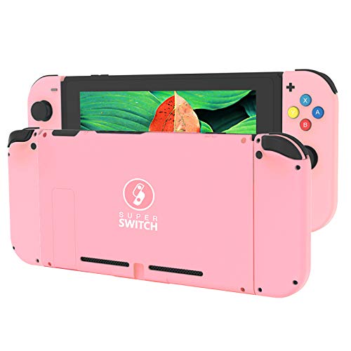 DIY Replacement Shell Case Set for Nintendo Switch, Full Set Buttons Soft Touch Grip Back Plate for Nintendo Switch Console, NS NX Joycon Handheld Controller Housing - Full Set, Macaron Pink - Thumbnail 5