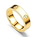 BESTJEW Gold Love Ring Screw Design Promise Engagement Wedding Couples Band Titanium Stainless Steel Size 5-10