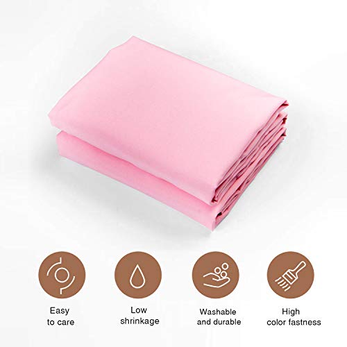 FLXXIE Microfiber Standard Pillow Shams Set of 2, Fade, Wrinkle and Shrinkage Resistant Soft Pillow Covers with Envelope Closure Euro Sham Covers (Pink, 20x26 Inches)