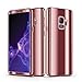 Galaxy S9 Case + Screen Protector Alsoar Samsung Galaxy S9 Plus Cover 2 in 1 360 Full Body Protection PC case Ultra Thin Hard Plating Shockproof Non-Slip Protective Cover (Rose Gold, Galaxy S9)