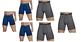Champion Mens Elite SmartTemp Vapor Boxer Briefs, 6-Pack (Blue-Grey, Large)