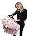 Nursing Breastfeeding Cover Scarf With Floral Watercolour Design for Baby Girls, Infant Car Seat Cover, Grocery - Shopping Cart Cover, 5 in 1 Multi Use Stretchy Canopy by Gufix