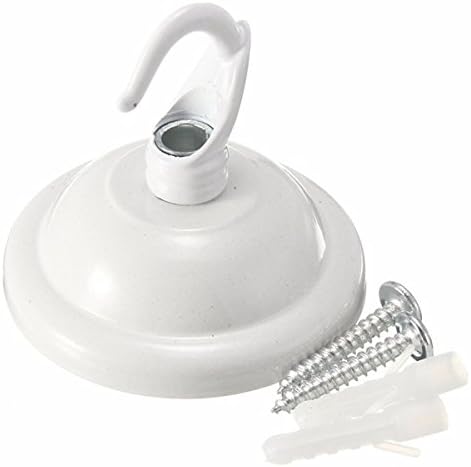 MASUNN Vintage Ceiling Rose Hook Plate Holder For Light Fitting Chandelier Lamp-White