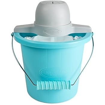 Nostalgia ICMP400BLUE 4-Quart Electric Ice Cream Maker with Easy Carry Handle