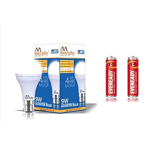 Murphy LED Cool Inverter Bulb with Base (B22, 9W, White)