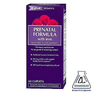 GNC Women's Prenatal Formula with Iron 60 Caplets