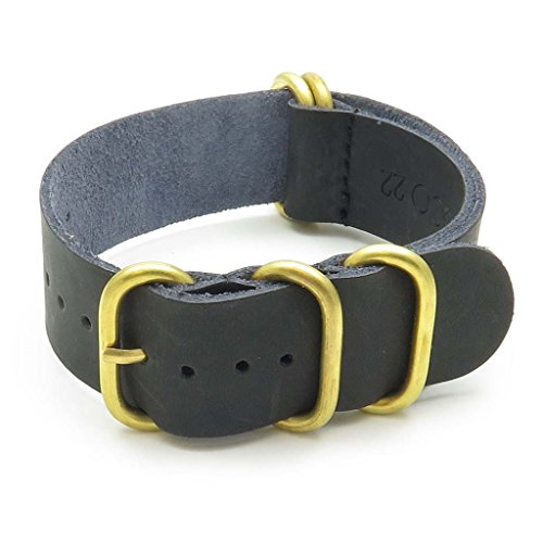 Strapsco Leather Watch Band Strap With Bronze Rings Desertcart