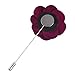 Men's Handmade Flower Lapel Pin Brooch Boutonniere Stick Burgundy Wedding Tuxedo Corsage Suit ciciTree