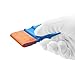 TECKWRAP Durable Felt Edge Squeegee 4 Inch for Car Squeegee Vinyl Decals Blue 4 pcs (with Orange Felt Edge)