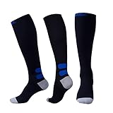Compression Socks (20-30 mmHg) - REINFORCED TOE & HEEL - Best for Men & Women, Running, Nurses, Flight Travel, Maternity Pregnancy, Circulation & Recovery (1 Pair)