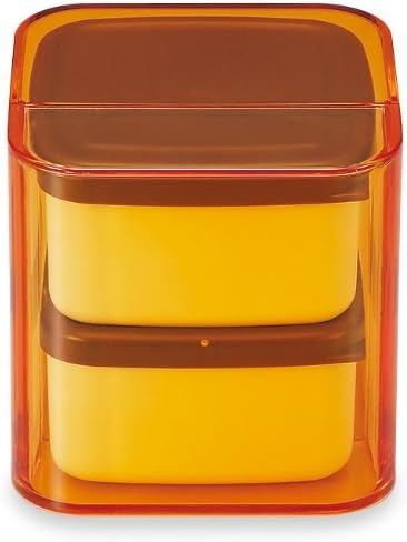 Masakazu stylish lunch box unit BENTO cube clear orange two-stage band with (japan import)