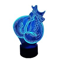 MINIKATA 3D Night Lights, 7 Colors Changing (Boxing Gloves) Projection LED Lamp Baby Nursery Nightlight for Kids for Boys Girls Age 2 3 4 5 6+ Year Old Boys Gifts Boy