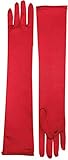 Long Red Satin Gloves