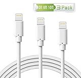 iPhone Charger, M-Better 3Pcs 3ft 6ft 10ft Lifetime Guarantee Lightning to USB Cable, Syncing and Charging Cable for iPhone 6S Plus 6 5S 5C 5 iPhone SE iPhone 7 7 Plus iPad Air Mini 4th (White)
