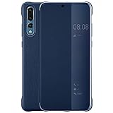 Huawei P20 Pro Case, PU Leather Smart Flip View Cover Case, Clear View Window, Auto Sleep & Wake up Function, Anti-drop/All-round Protection Case for Huawei P20 Pro (Navy Blue)