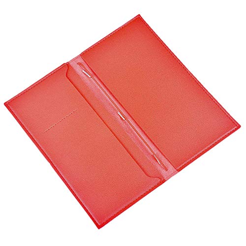 Larcenciel Hardcover Travel Notebook Refillable Journal Diary Jotter Organizer, Lined Blank Leather Writing Diary w/ 3 Inserts Pocket Card Holder Memo Notepad, 8X4.1 inch (Red) - Thumbnail 6