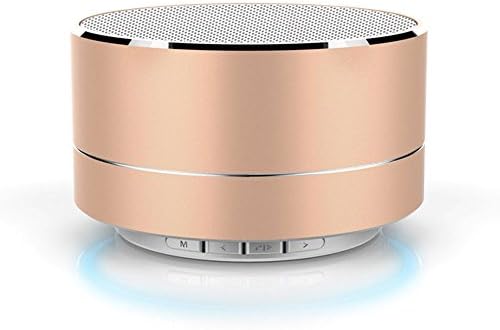 Mini Portable Wireless Speaker, Aimitek A10 Bluetooth Speaker HD Sound &amp; Enhanced Bass Stereo Outdoor Speaker FM Radio with Built-in Mic and SD/TF Card Slot for iPhone iPad PC Cellphone (Gold)