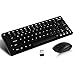 iXCC 2.4GHz Compact Wireless Keyboard and Mouse Combo for Laptop Desktop, Windows 7 / 8 / 10 / XP / VISTA - Black
