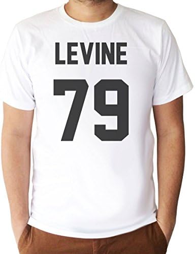 SUPERGLAMTEES Adam Levine Maroon 5 Band Tee T-Shirt - White - X-Large
