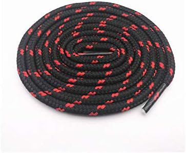 0.45Cm Round Striped Sports Lace Black White Bootlaces Thick Round With Dots Shoelaces