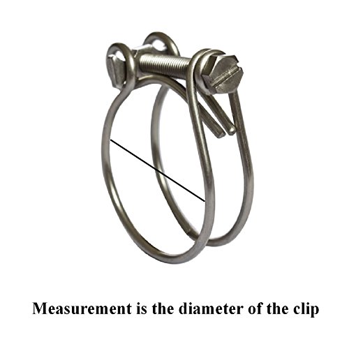 4 x Double Wire Hose Clamps / Two Wire Clips / Radiator Inlet Breather Classic Cars [ 45 - 50mm ] - Thumbnail 2