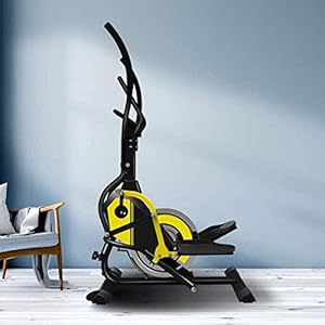 HEWEI Multifunction Cross Trainers Adjustable resistance 3 in 1 Elliptical Machine Exercise Bikes Treadmill Gym Household Portable Small Ultra Quiet Cardio Fitness Equipment