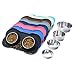 VIVAGLORY Dog Bowls Stainless Steel Water and Food Bowl Pet Cat Feeder with Non Spill Skid Resistant Silicone Mat, Small, Black