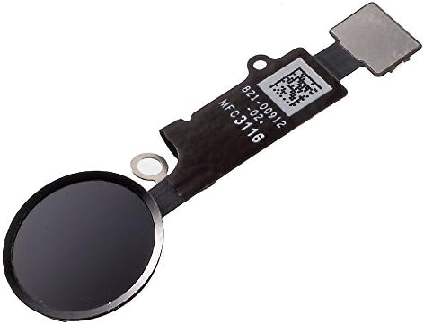 Mobofix Mobofix Home Button for iPhone 7/7 Plus with Flex Cable Touch ID Sensor Home Key Assembly (Black) US Shipping