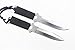 Gift Pro 2 Pcs D&S Dive Knife - Tactical/Scuba Diving Sharp Blade with ABS Sheath and Adjustable Leg Elastic Strap (Silver)
