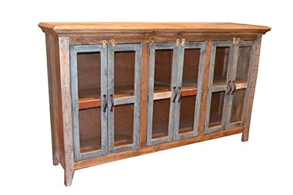 Crafters and Weavers Bashore Rustic Solid Wood Console Cabinet