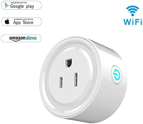 Wi-Fi Smart Plug Mini, Works with Alexa, Switch On/Off your Devices from Anywhere No Hub Required,Support 2.4GHz Wifi Networks,Voltage 100-240V,Timing Function