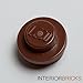 LEGO Bulk Parts: (100x) Plate, Round 1 x 1 Straight Side - REDDISH BROWN