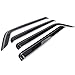 Window Visor Compatible with 2005-2009 Hummer H3, Slim Style Dark Smoke 4PC Set Acrylic by IKON MOTORSPORTS, 2006 2007 2008