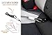 Mighty Paw Dog Seat Belt - Chew-Proof Metal Safety Restraint - Steel Braided Vehicle Tether - Rock Climbers Carabiner Included - Pet Car Leash Seat Belts - Dogs Car Safety Harness -Black, 60cm