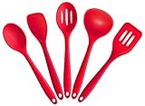 Premium Silicone Non-stick Kitchen Utensil Set (5 Pk) In Hygienic Solid Coating