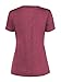 Liu & Qu Women's Short Sleeve Nursing Tops V Neck Side Ruched Breastfeeding T-Shirt Wine Red