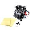 DCFlat-5-Pin-4-Gang-LED-Car-Marine-Boat-Rocker-Switch-Panel-Dual-USB-Waterproof-Power-Socket