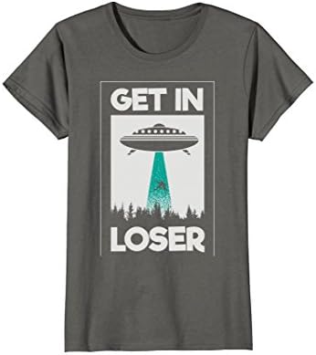 Womens Alien T-Shirt For Extraterrestrial Life Enthusiasts Small Asphalt