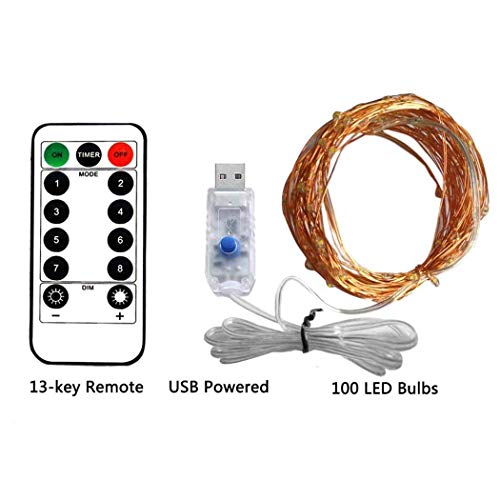USB Remote Control String Lights Christmas Light, Colored Fairy Light, 65ft 200 LEDs Warm White Mul - //coolthings.us