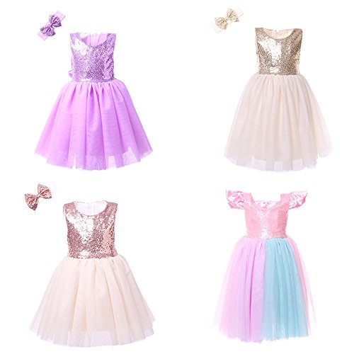 Cilucu Flower Girl Dress Kids Party Dress Tutu Toddler Pageant