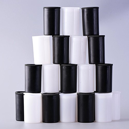 CTKcom 35MM Film Canisters(36 pack)- Tight Sealing Lids on All Canisters for Travel or Small Storage and Geocaching, 36 pack(Black+White) - Thumbnail 4