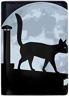 Cute Cat Passport case US Passport Cover for Men Women RFID Blocking Real Leather Passport Holder