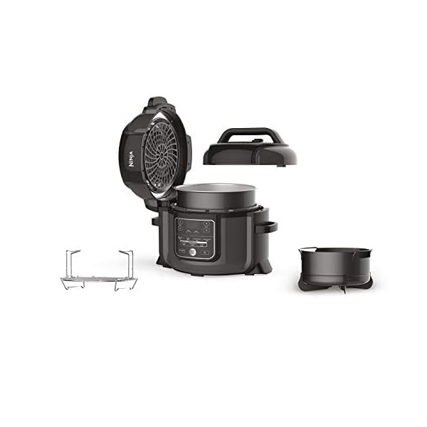 Ninja Foodi Multi-Cooker [OP300UK], 7-in-1, 6L, Electric Pressure Cooker and Air Fryer, Grey and Black