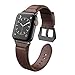 EPULY Compatible with Apple Watch Band 42mm 44mm, Genuine Leather Replacement Band, Strap for iWatch SE Series 6/5/4/3/2/1 with Case